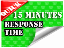 Quick 15 minute response time